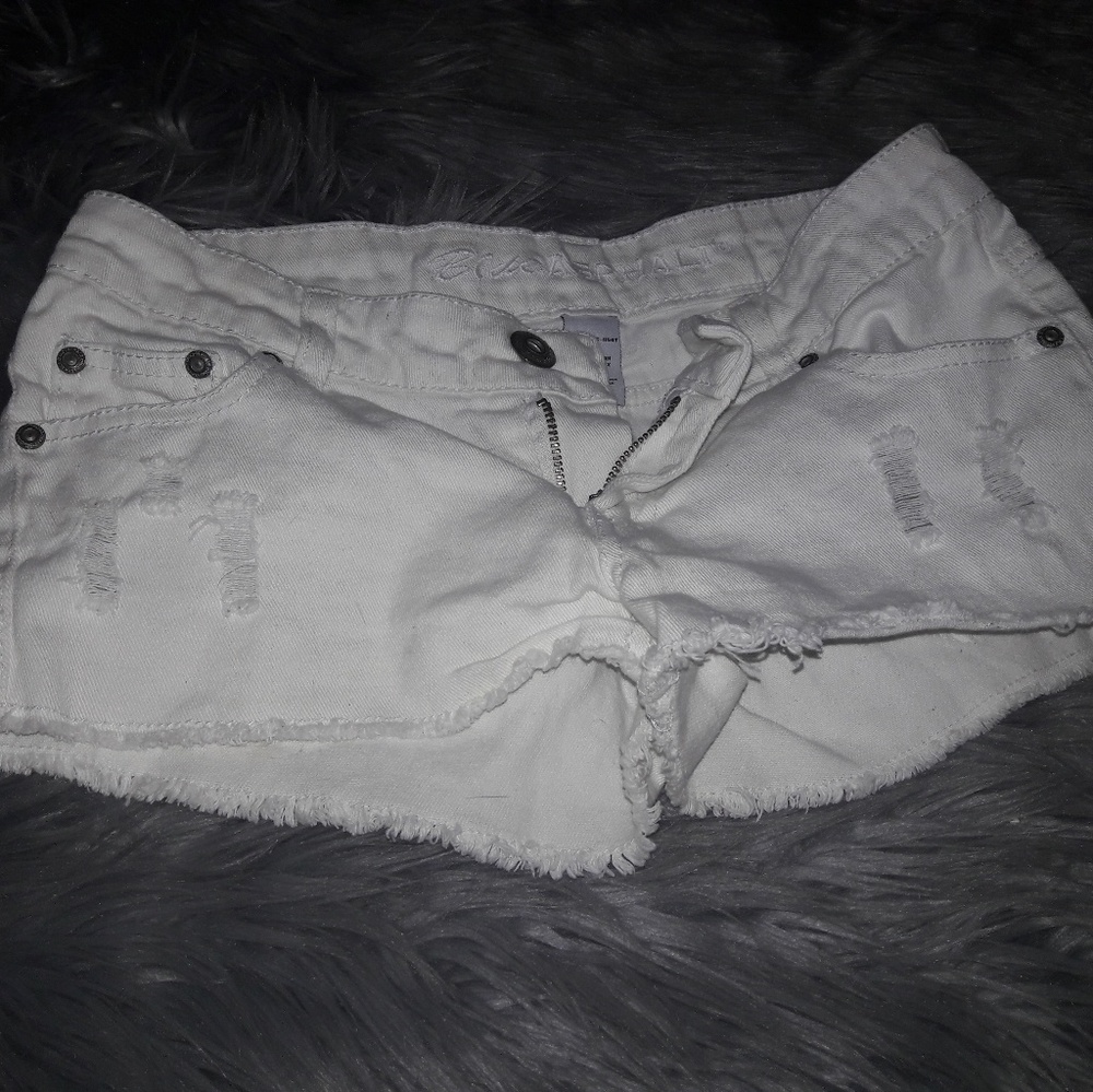 White jeans shorts